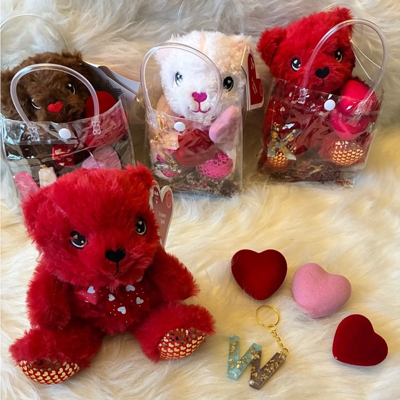 Valentine Teddy Gift Set w/ Personalized Letter Charm – Ready-to-Gift Love Bag - Picture 6 of 7